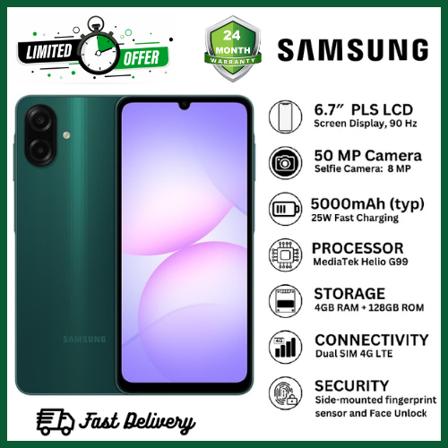 MEGA DEAL OFFERS🔥🔥🔥BRAND NEW SAMSUNG GALAXY A07 64GB/128GB+4GB 6.7" 90Hz Display 50MP Rear+8MP Front Cameras 5000mAh Battery 25W Fast Charging IP54 One UI 7 Android 15