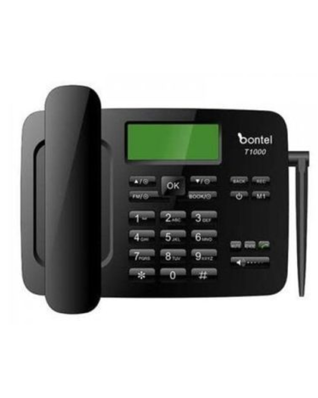 DISCOUNT DEALS!! BONTEL T1000 Wireless Landline Desktop Phone - 3000mAh Big Battery, Dual SIM, LCD Display, High Capacity Phone Book, SMS functionality, Ring Tone Options - Desktop Phones