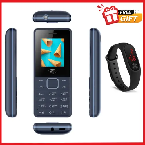 ORIGINAL Itel 2160 1.77" Dual SIM Feature Phones kabambe Katululu Camera Torch 1000 MAh Battery wireless FM Button phone.Has a superb sound and a good speaker system.