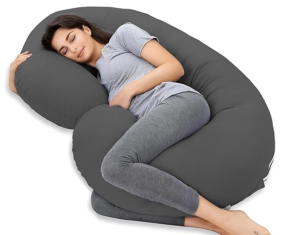 Ultra Soft comfortable C Shaped Pregnancy Pillow/Body Pillow/Maternity Pillow with 100% Cotton Zippered Cover