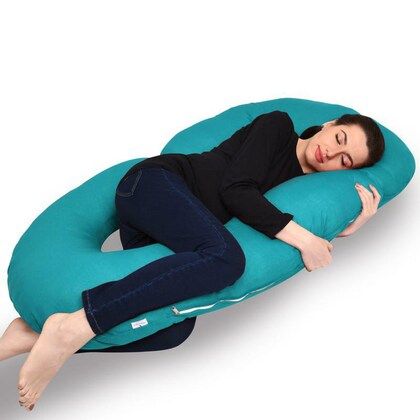 Ultra Soft comfortable C Shaped Pregnancy Pillow/Body Pillow/Maternity Pillow with 100% Cotton Zippered Cover