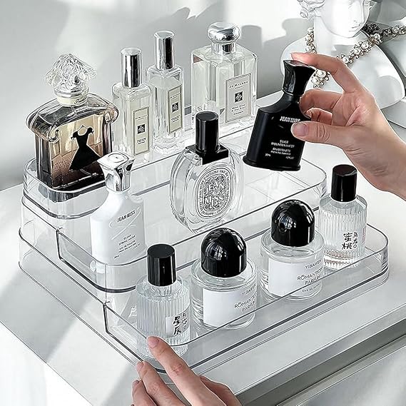 Perfume Storage Case, Shelf Premium Skin Goods Small Organization Inlet Surface Transparent