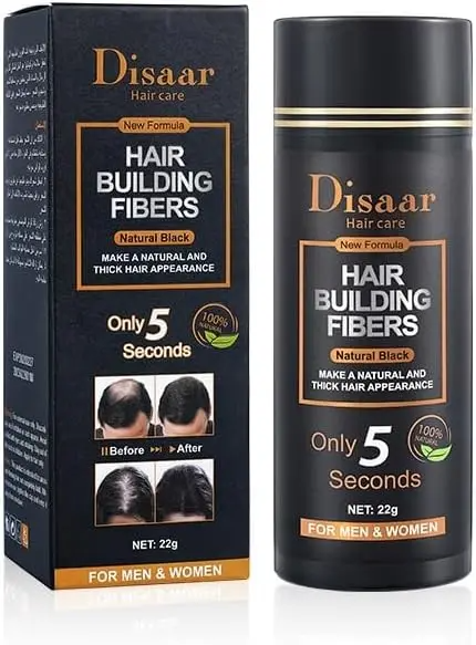 Disaar Hair Building Fibers Instantly Thickens Hair, Provides A Natural Look, Easy Application, Secure Hold, Weather-resistant, Boosts Confidence, Safe For All Hair Types