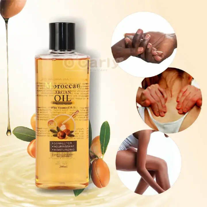 Moroccan Argan Oil Brightening Body Lotion, Oil & Serum Smooth Skin Reduce Scars Fine Lines Wrinkles