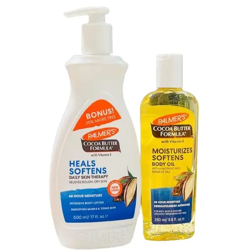 Palmer's Cocoa Butter Formula Daily Skin Therapy Body Lotion Plus Oil Deeply Moisturizes, Softens Skin, Fades Scars & Marks With Cocoa Butter, Vitamin E & Natural Oils