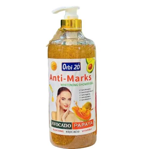Orbi 20 Anti Marks Shower Gel Reduces Marks, Evens Skin Tone, Cleanses, Refreshes, Nourishes, Gentle for Daily Use