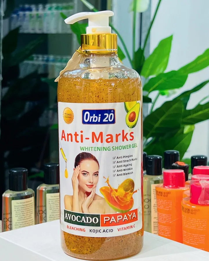 Orbi 20 Anti Marks Shower Gel Reduces Marks, Evens Skin Tone, Cleanses, Refreshes, Nourishes, Gentle for Daily Use