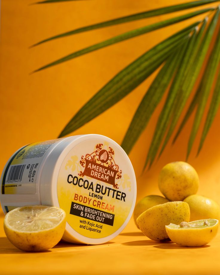 American Dream Cocoa Butter Lemon Body Cream with Kojic Acid & Liquorice 500ml