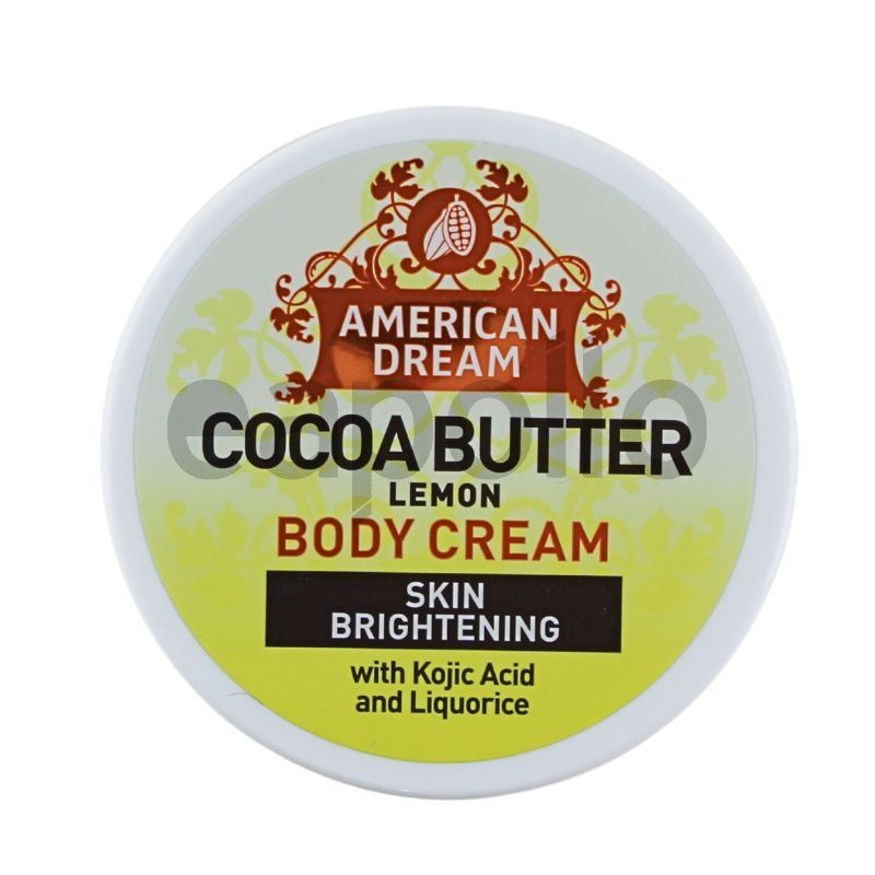 American Dream Cocoa Butter Lemon Body Cream with Kojic Acid & Liquorice 500ml
