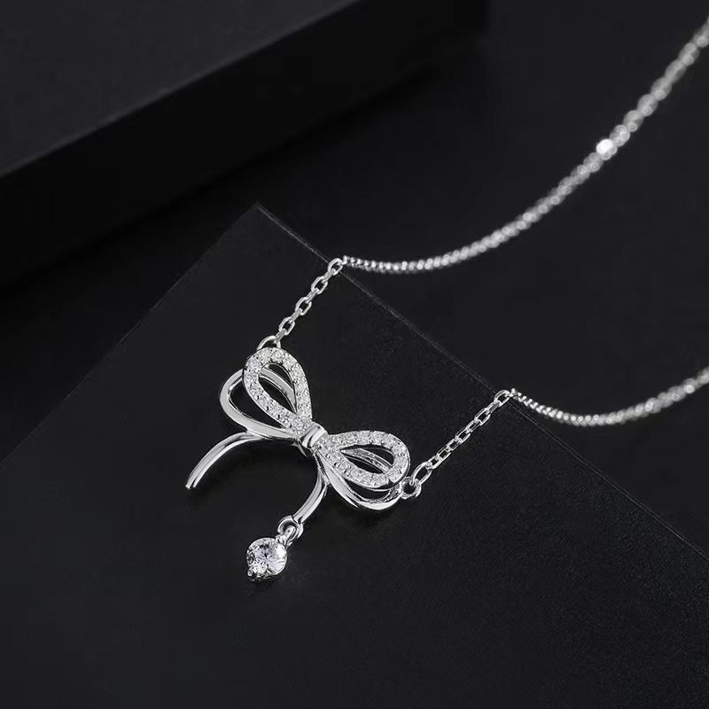 Women's Necklaces Double bow necklace Clavicle Chain Necklace Women's Jewelry
