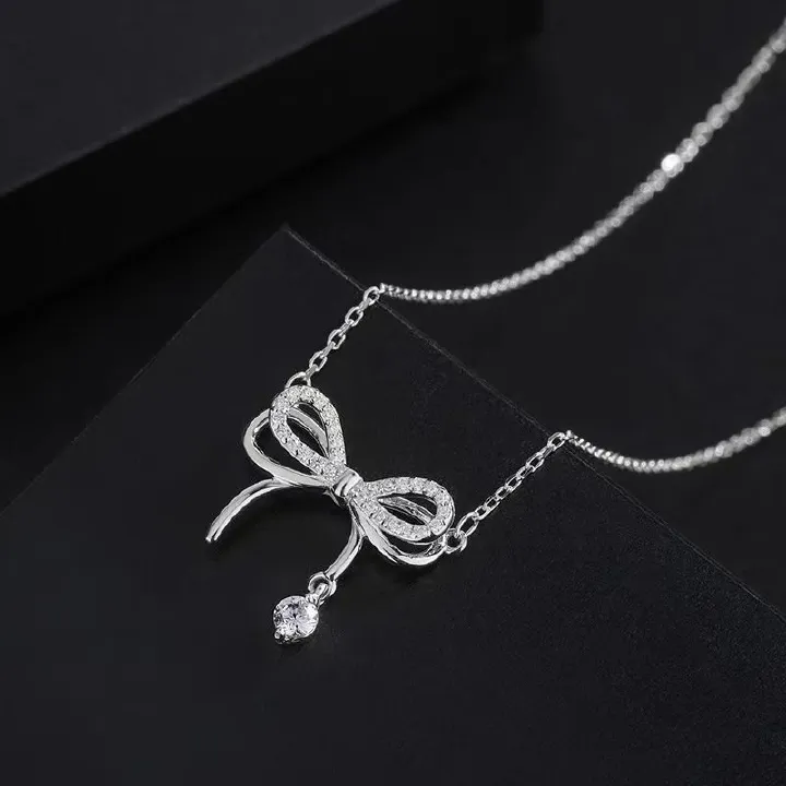Women's Necklaces Double bow necklace Clavicle Chain Necklace Women's Jewelry