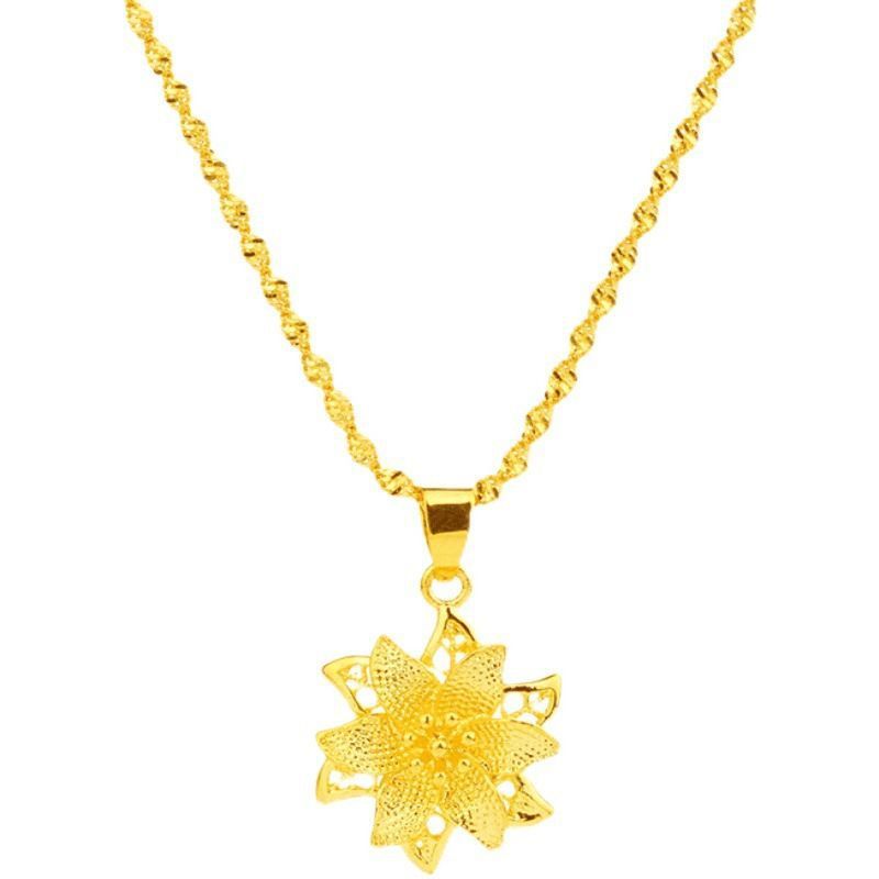 Women's Jewelry Gold Lily Necklace Women's Accessories Women's clavicle necklace