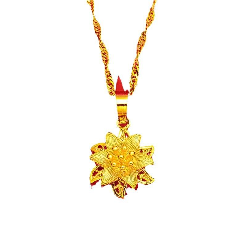 Women's Jewelry Gold Lily Necklace Women's Accessories Women's clavicle necklace
