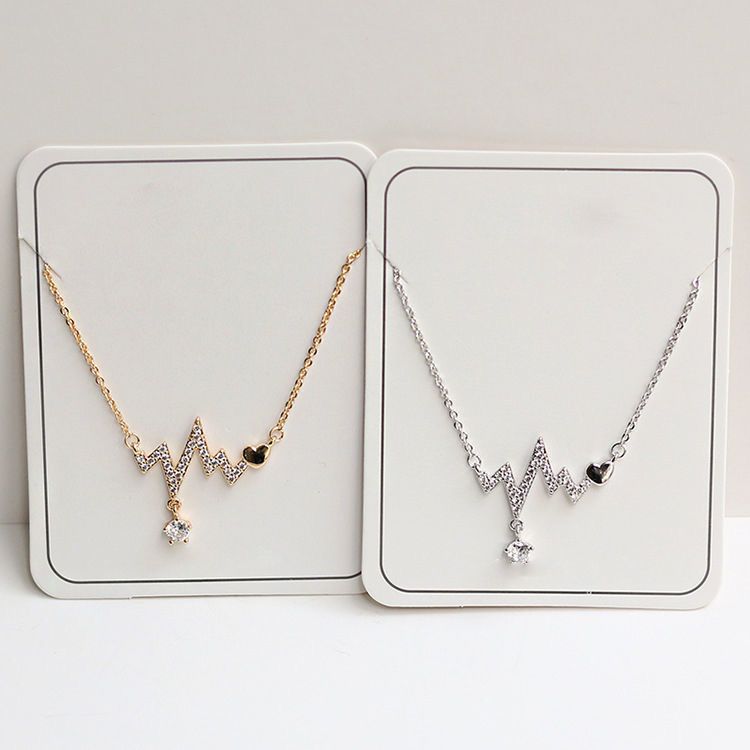 Women's Necklaces Romantic Heartbeat Necklace High-end clavicle chain Sweater Necklace