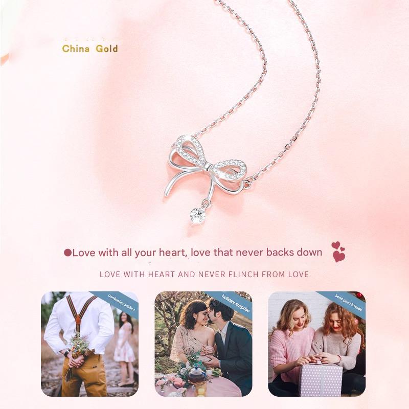 Women's Necklaces 2025 Women's Diamond Butterfly Drop Necklace Clavicle Chain Sweater chain