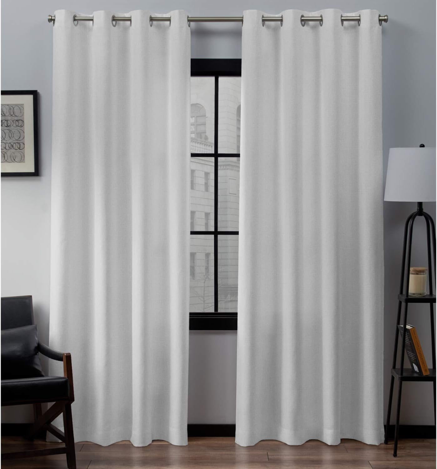 White curtain 2pcs[1.5M+1.5M] +1pc White Shear-3PCS Set