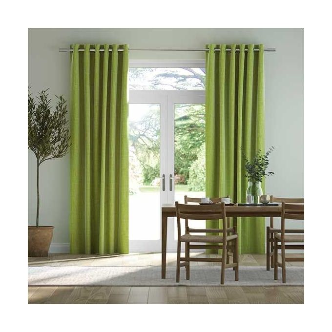 Green curtain 2pcs[1.5M+1.5M] +1pc White Shear-3PCS Set