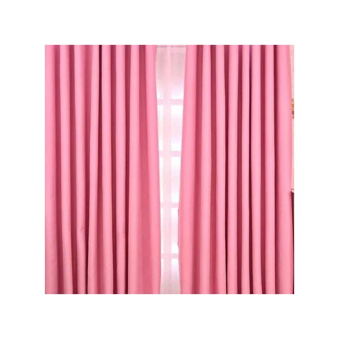 Pink curtain 2pcs[1.5M+1.5M] +1pc White Shear-3PCS Set