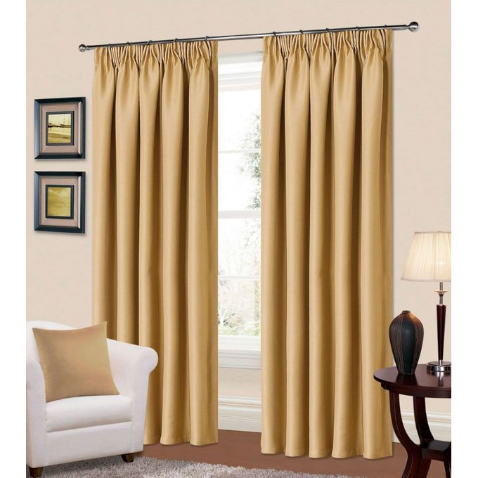 Beige curtain 2pcs[1.5M+1.5M] +1pc White Shear-3PCS Set