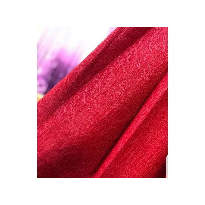 Red Modern Curtain 2pcs[1.5M+1.5M] +1pc Elegant White Shear. The  total number of items becomes three pieces.
