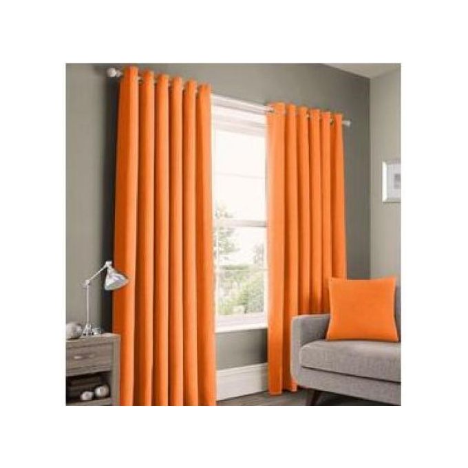 Orange curtain 2pcs[1.5M+1.5M] +1pc White Shear-3PCS Set