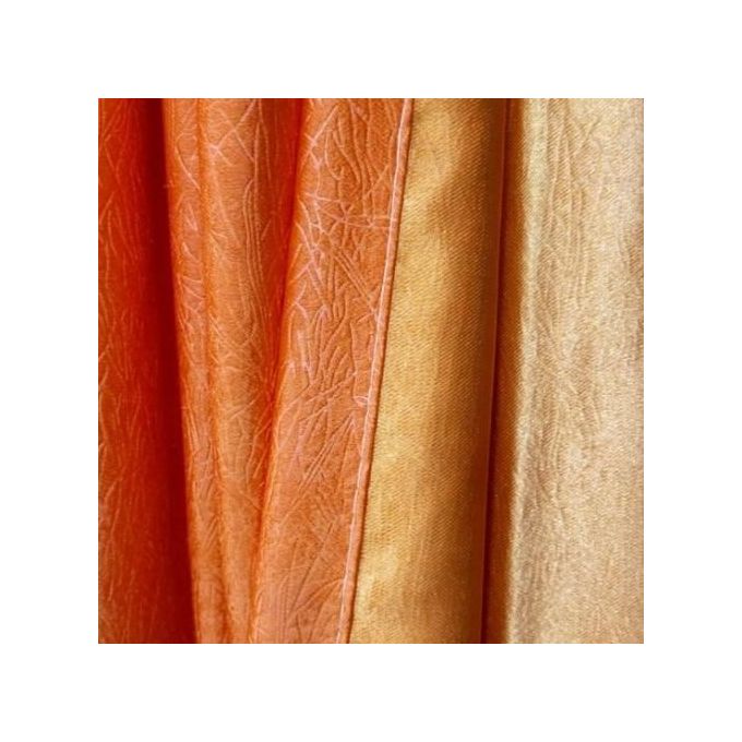 Orange curtain 2pcs[1.5M+1.5M] +1pc White Shear-3PCS Set