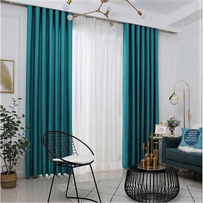 1PC LATEST luxury TURQUOISE  CURTAINS for your living room windows and doors