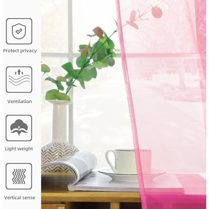 (NEW  ARRIVALS!) PINK  SHEERS For Living Room Windows and Doors