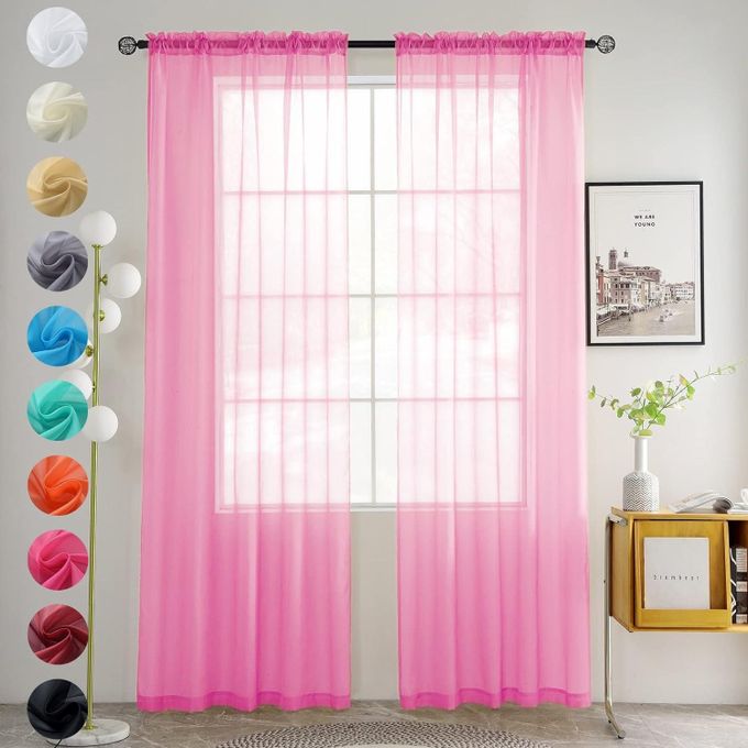 (NEW  ARRIVALS!) PINK  SHEERS For Living Room Windows and Doors