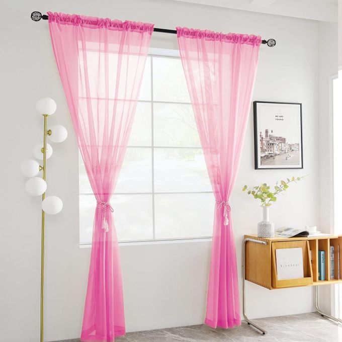 (NEW  ARRIVALS!) PINK  SHEERS For Living Room Windows and Doors