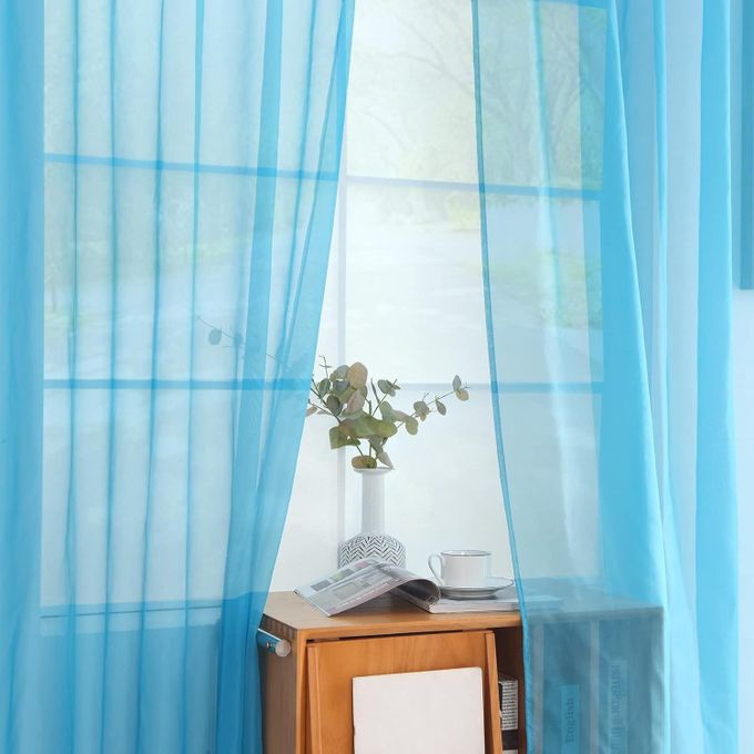 (NEW  ARRIVALS!) SKY BLUE sheer For Living Room Windows and Doors