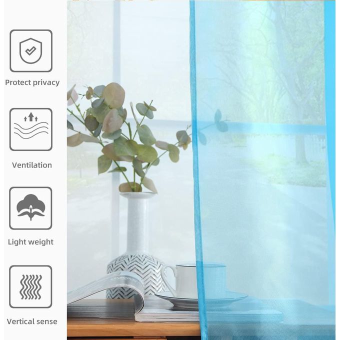 (NEW  ARRIVALS!) SKY BLUE sheer For Living Room Windows and Doors