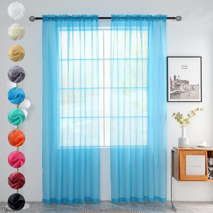 (NEW  ARRIVALS!) SKY BLUE sheer For Living Room Windows and Doors