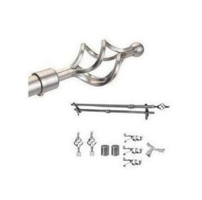 New Extendable single SILVER Curtain Rod for windows and doors, Ideal for Hoisting Curtains and Sheers With Ease For Modern Look, Available in 2M, 3M and 4M, All With a Diameter of 28MM and Easy Setup