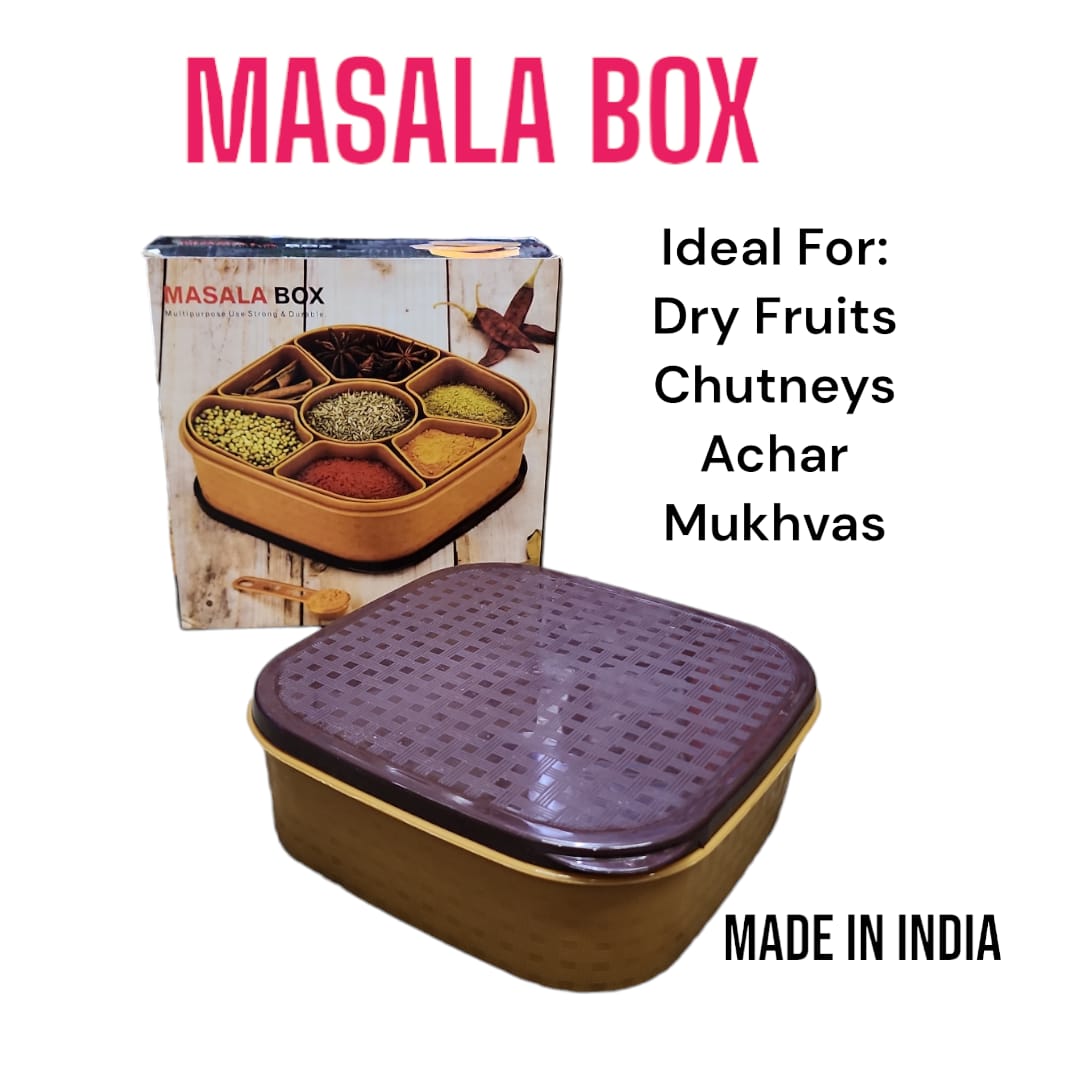 Plastic Masala box Square 19cm