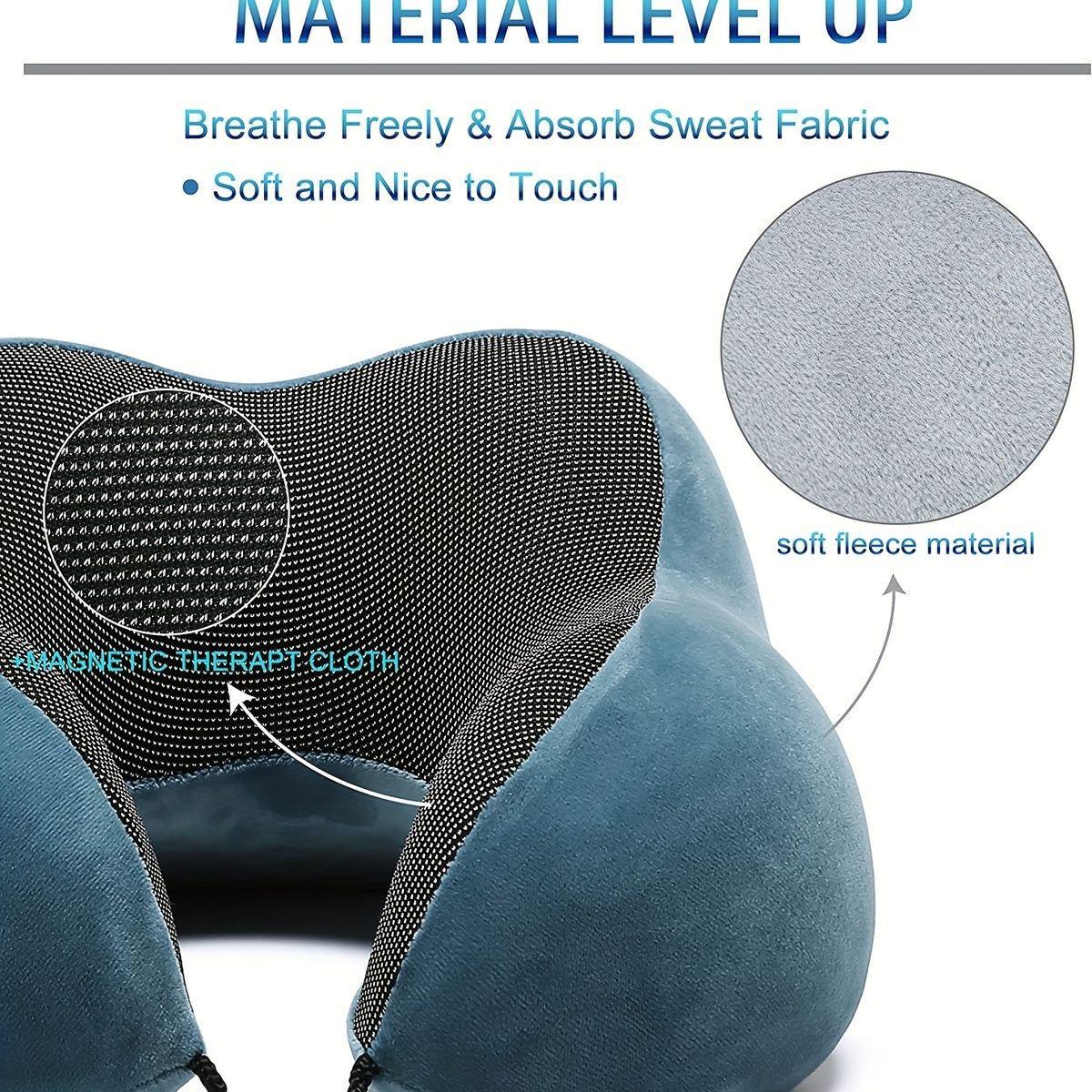 U Shaped Memory Foam Neck Pillows Soft Travel Pillow Massage Neck Pillow Sleeping Airplane Pillow Cervical Healthcare Bedding Black normal