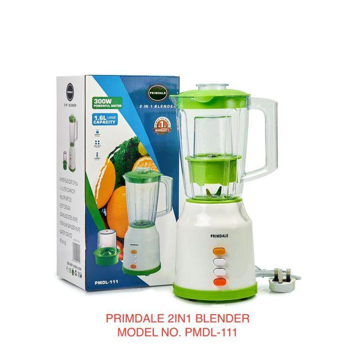 Primdale 2in 1 Blender   This blender that grinds and mills almost every ingredient in your kitchen is powered by an efficient motor that rotates fast to keep the blades grinding, and your ingred