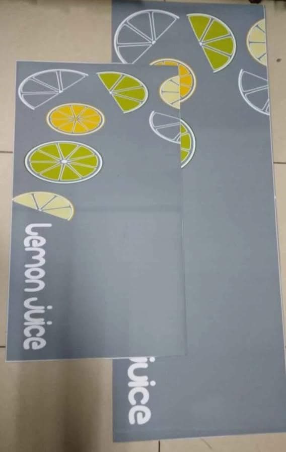 2 PC KITCHEN MATS RUBBER BOTTOM  This kitchen mat is a stylish and practical addition to any home. Its durable material provides comfort while standing, making it perfect for your kitchen, laundry roo