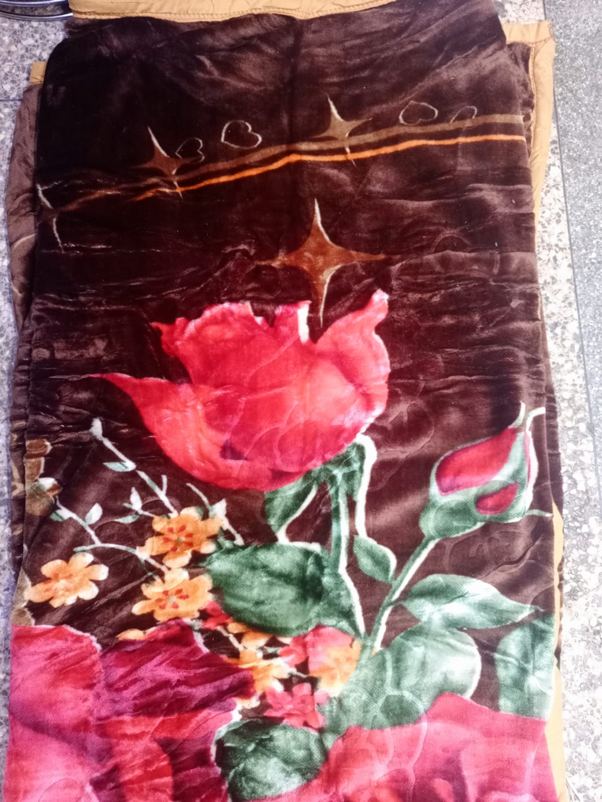 Double Layer Luxury Thick Raschel Blanket Fleece Mink Weighted Blanket For Double Bed Soft Warm Heavy Fluffy Duvet Throw Blankets (Random Color Dispatch)