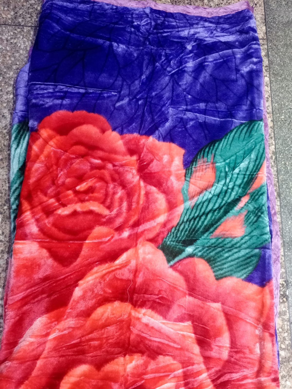 Double Layer Luxury Thick Raschel Blanket Fleece Mink Weighted Blanket For Double Bed Soft Warm Heavy Fluffy Duvet Throw Blankets (Random Color Dispatch)