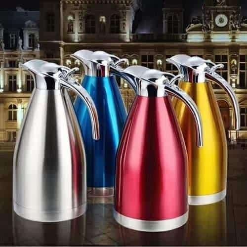 Stainless Steel Flask Vaccum Coffee Pot-2L  Fashion Healthy Bottle's 2 Litre Capacity is enough to minimize the need for frequent refills. It holds enough, for your vacationing family