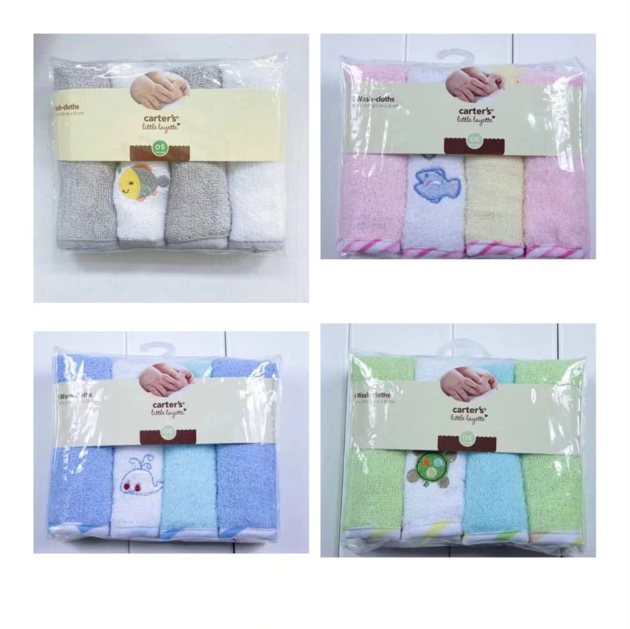 4 pack baby wash cloth  Keep baby clean, convenient and washable.They are widely designed for baby bathing, feeding or sleeping burp use. Are also Durable & our splashy washcloths are absorbent and so