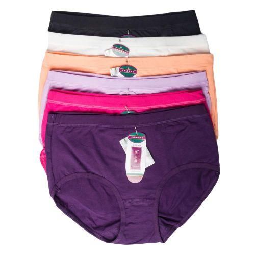 6 Pcs Pure Cotton Classic Ladies Pants - Assorted Colors