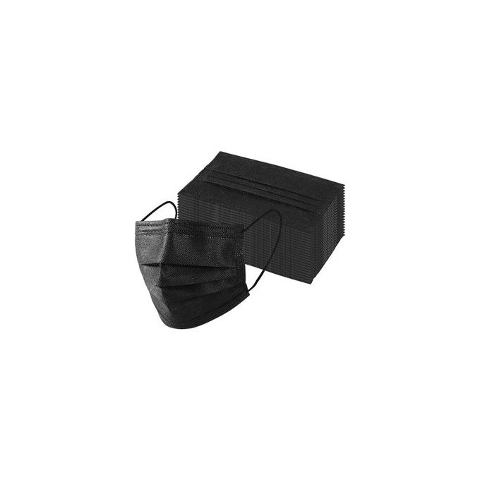 Disposable Protective Face Mask 3ply 50pcs Pack-Black
