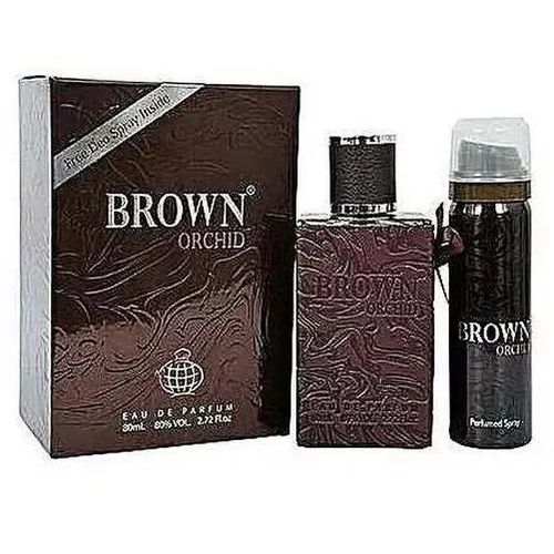 Discover the irresistible charm of Brown Orchid EDP Perfume 80ml for Men, and receive a complimentary deodorant.