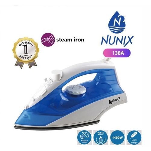 Nunix Steam Iron Box With Non-stick Soloplate 138A