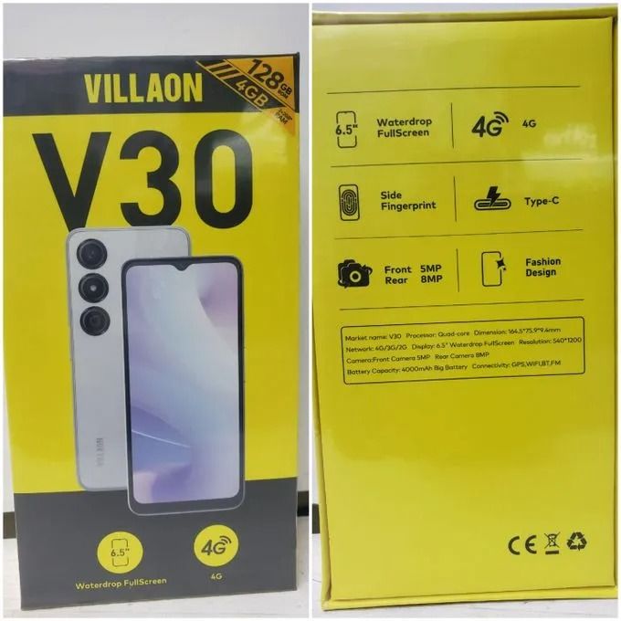 VILLAON V30, 6.5", 128GB + 4GB RAM (Dual SIM), 4000mAh (WZ)