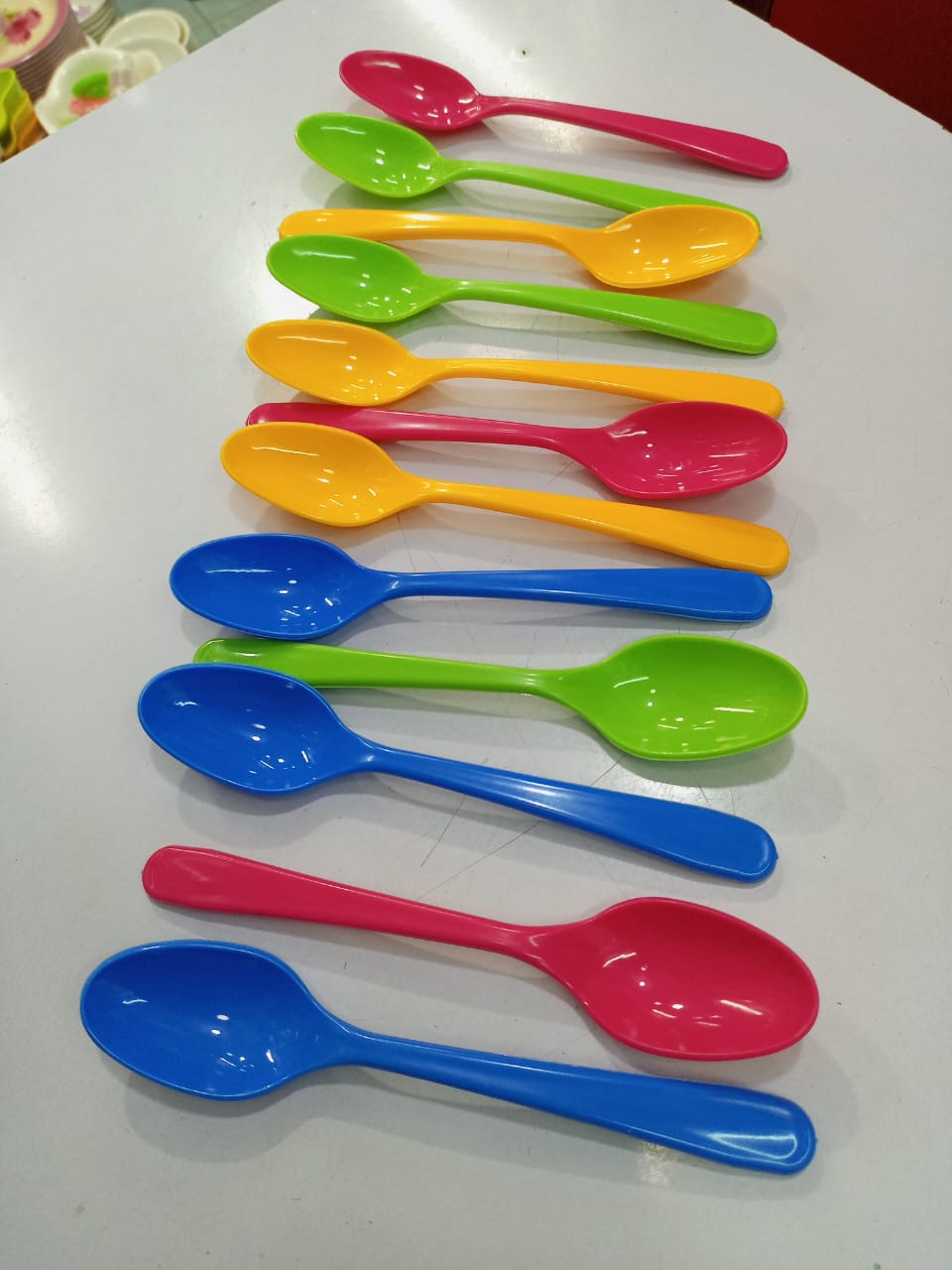 12pcs plastic baby feeding spoons