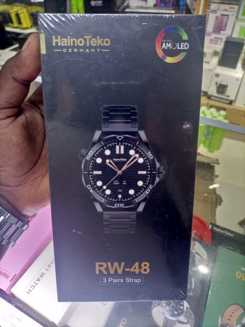 Haino Teko RW48 Smart Watch Amoled Screen Resolution with 3 Straps of leather,metal and silicone