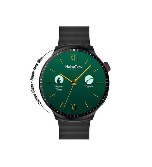 Haino Teko RW50 Smart Watch High Resolution Amolled Screen with 3 straps of leather, silicone and metal